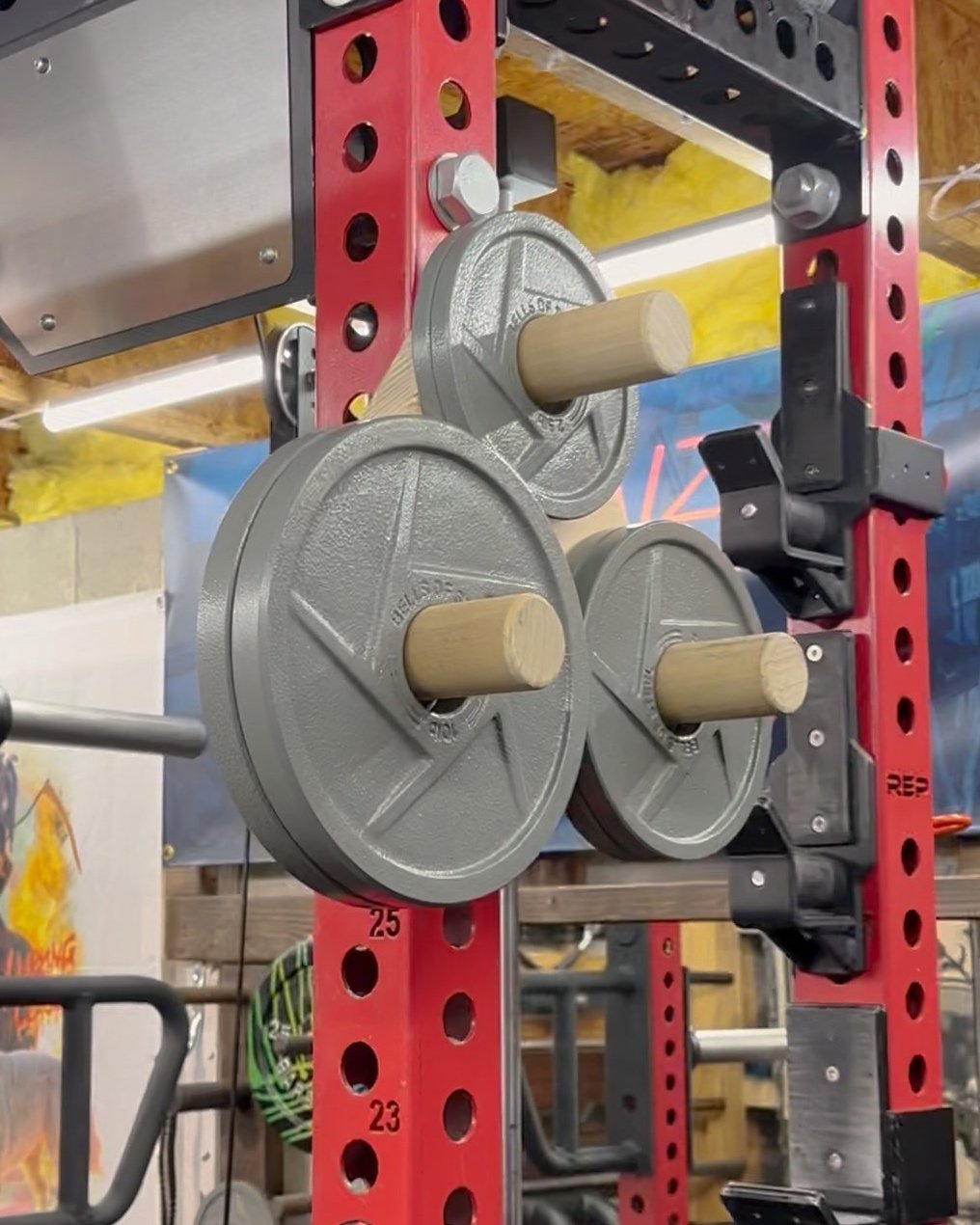 DIY weight plate storage KAIZEN DIY GYM